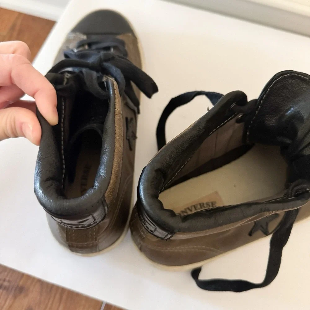 Rare Converse x John‎ Varvatos Pro Leather Hi Brown Black Chuck Taylor READ